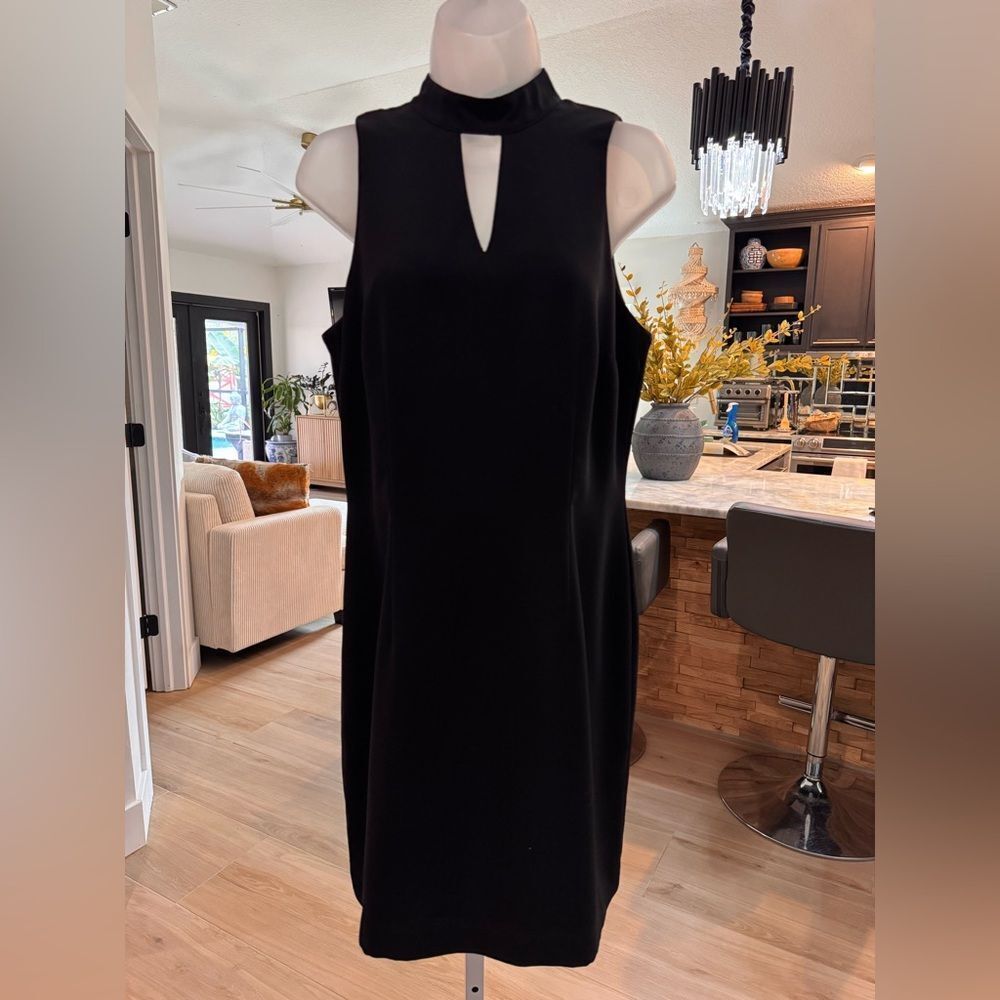 Dawn Joy Black Sleeveless Mini Dress. Size 10